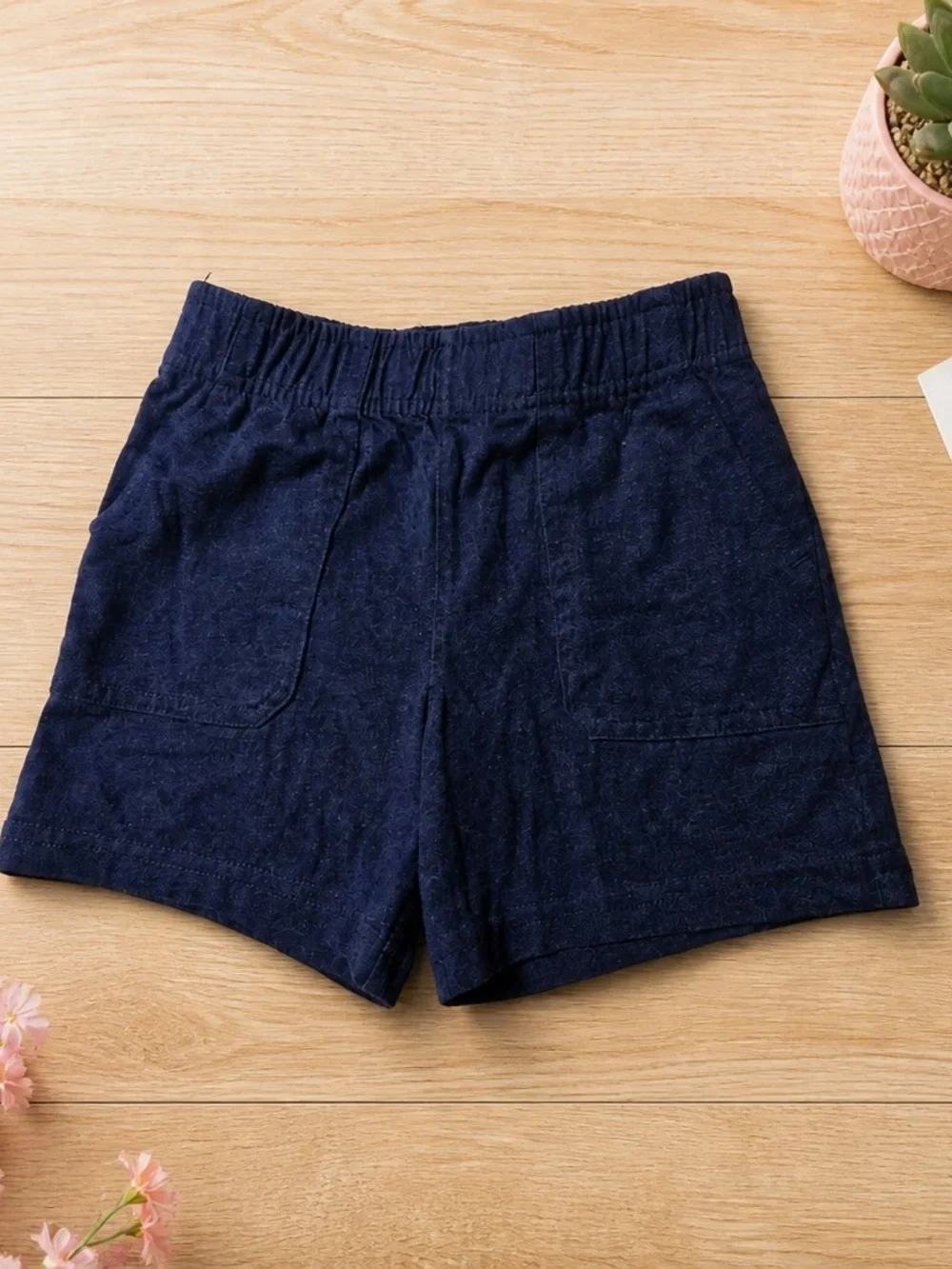OshKosh B'gosh Toddler Navy Pull On Shorts Size 2T Elastic Waist Casual Summer